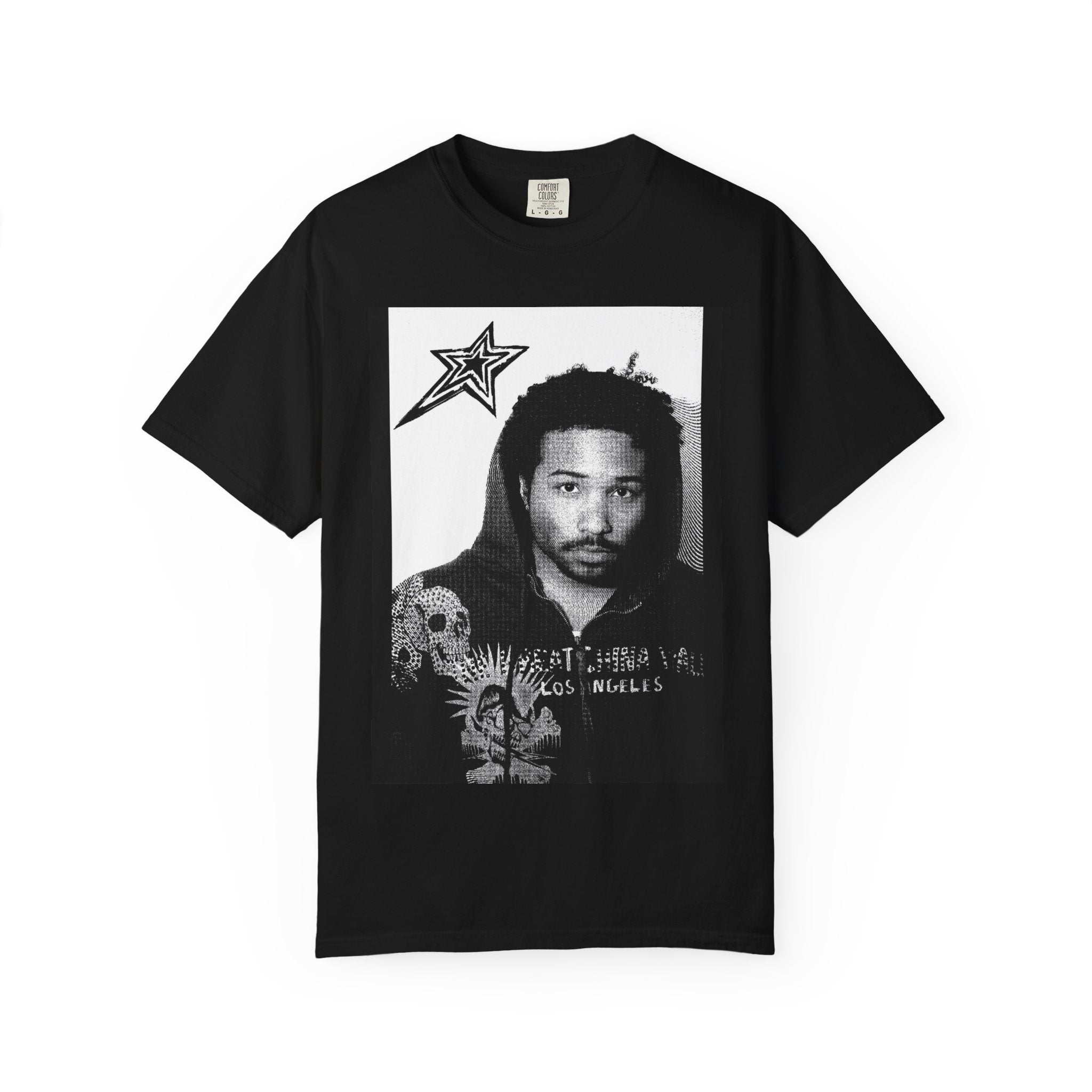 Indigo! Graphic Portrait T-Shirt — Vintage Skate Photo Print