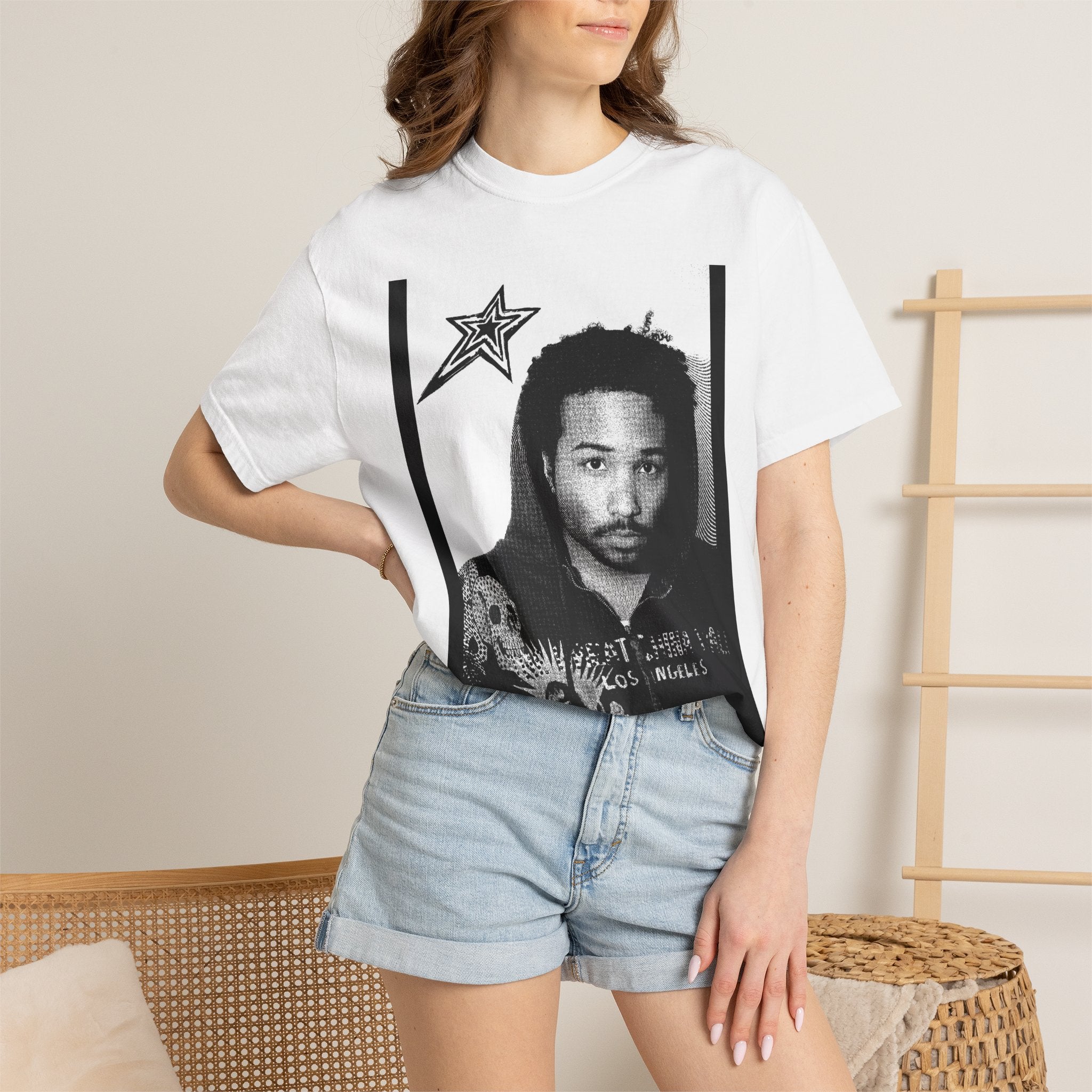 Indigo! Graphic Portrait T-Shirt — Vintage Skate Photo Print