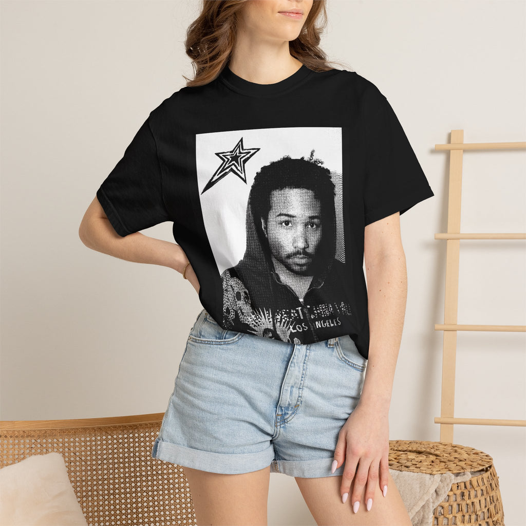 Indigo! Graphic Portrait T-Shirt — Vintage Skate Photo Print