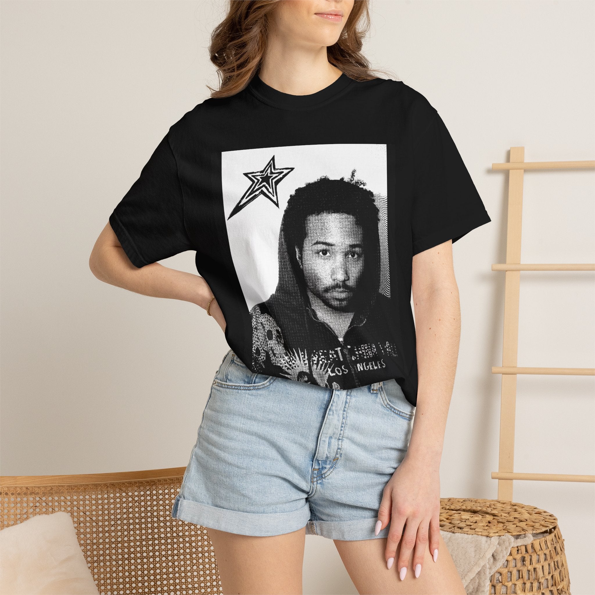 Indigo! Graphic Portrait T-Shirt — Vintage Skate Photo Print