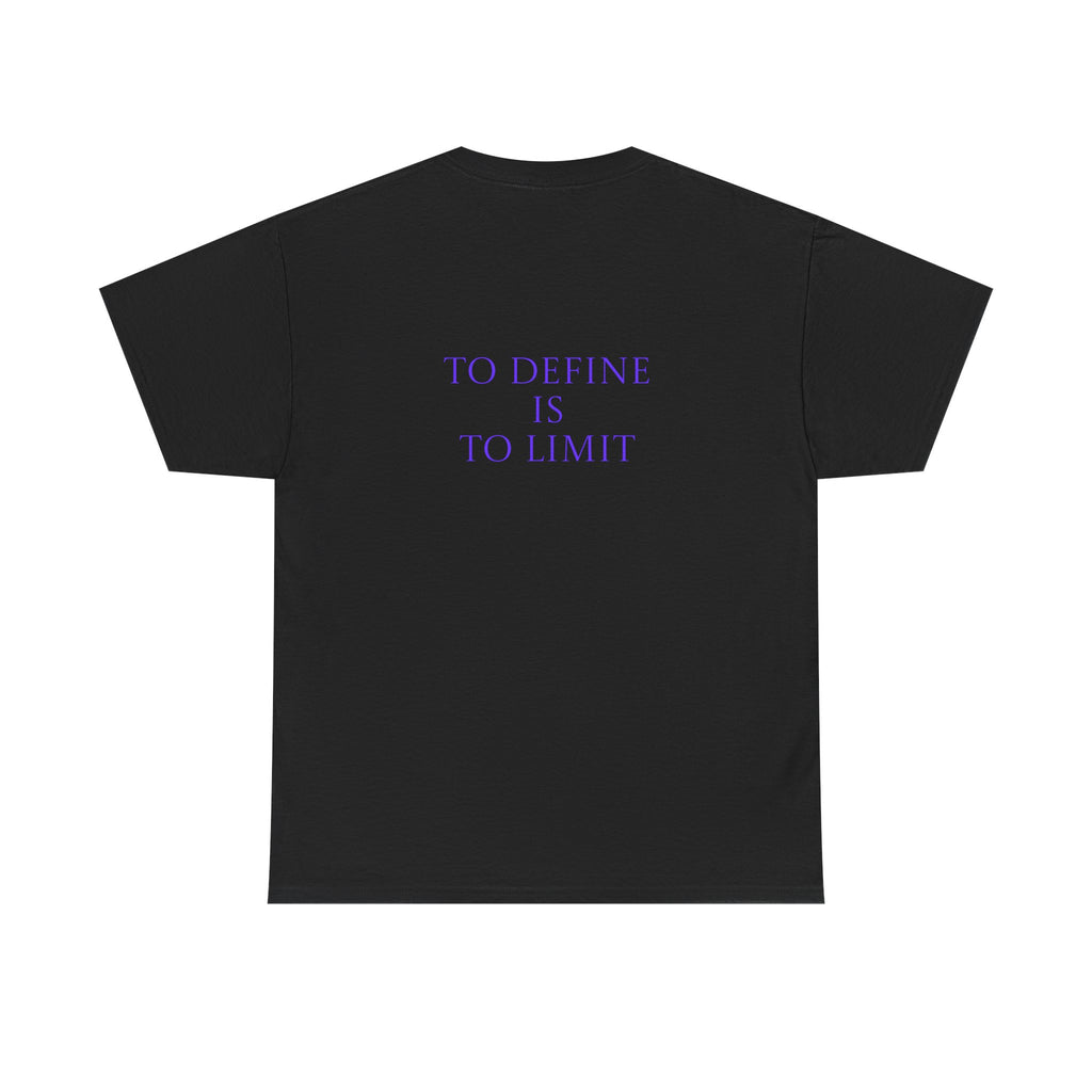 Moody Violet Portrait Tee - Retro Neon Photo Graphic T-Shirt
