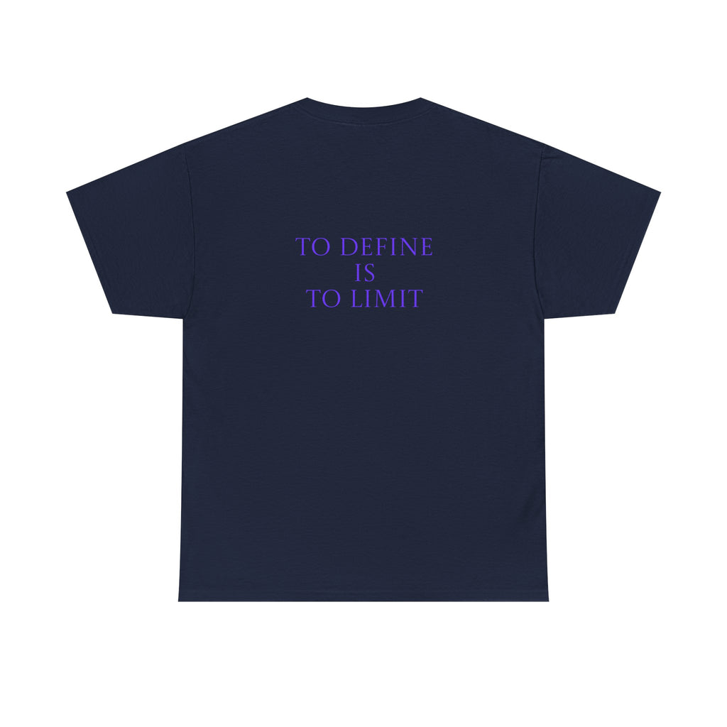 Moody Violet Portrait Tee - Retro Neon Photo Graphic T-Shirt