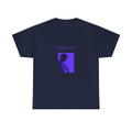 Moody Violet Portrait Tee - Retro Neon Photo Graphic T-Shirt